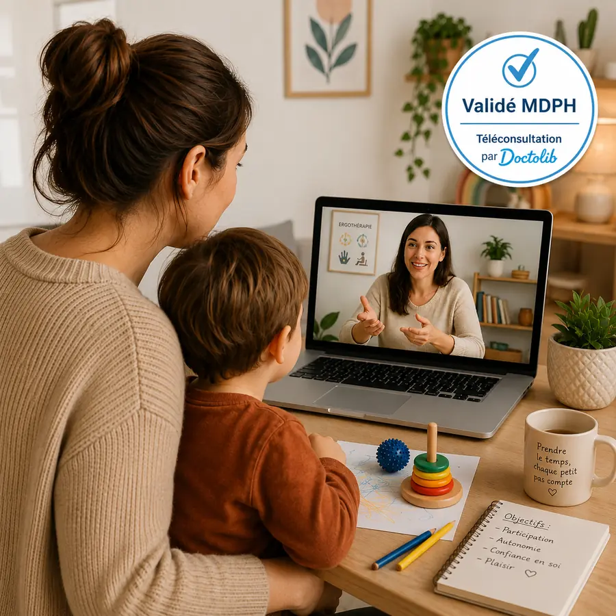 Bilan en ergothérapie en téléconsultation Doctolib pour enfant, Ergothérapeute Toulon